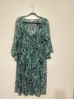 Plus Size Cato Fashion Leafy Dress